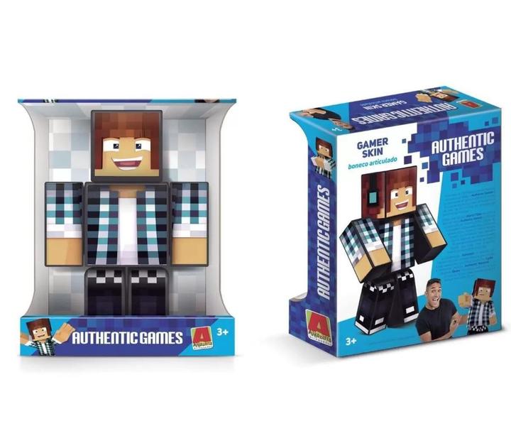 Imagem de Brinquedo Infantil Minecraft Authentic Games Gamer's Skins Holográfico Articulado 25cm