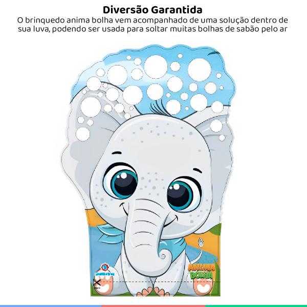 Imagem de Brinquedo Infantil Para Crianças +3 Anos Luva Para Bolha de Sabão Divertida Anima Bolha Polibrinq