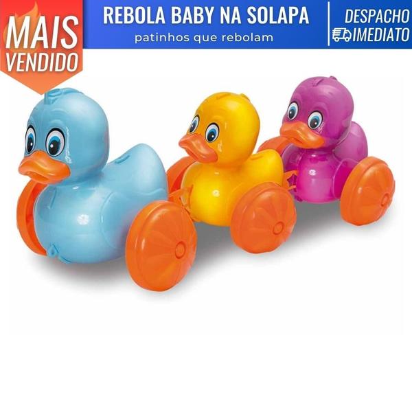 Imagem de Brinquedo Infantil Patinho com Rodinha Rebola Baby na Solapa