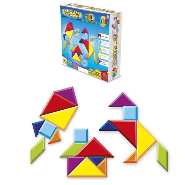 Imagem de Brinquedo Infantil Pedagógico Tangram 100 Figuras para Montar