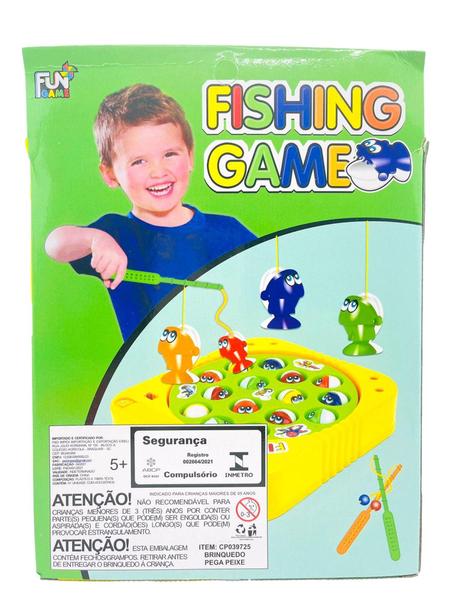 Imagem de Brinquedo Infantil Pega Peixe + 3 Varas e 15 Peixinhos