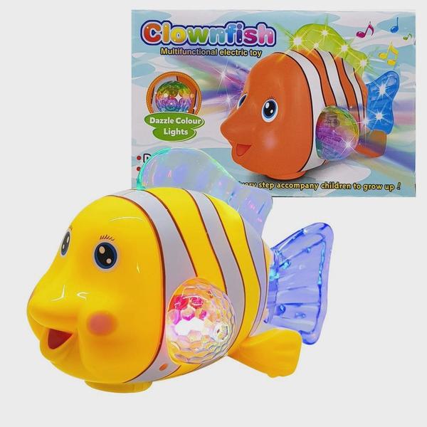 Imagem de Brinquedo Infantil Peixe Palhaço Com Som Luzes E Movimentos