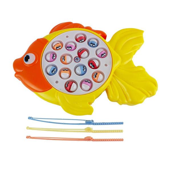 Imagem de Brinquedo Infantil Pesca Pescaria 3 Varinhas Colorido