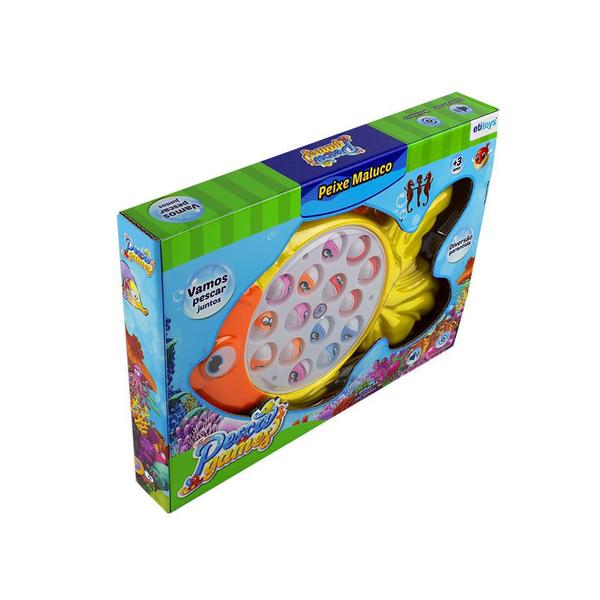 Imagem de Brinquedo Infantil Pesca Pescaria 3 Varinhas Colorido