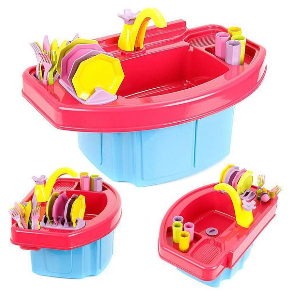 Brinquedo Infantil Pia Acqua Clean Com Acessórios Cotiplás Imagem de Brinquedo Infantil Pia Acqua Clean Com Acessórios Cotiplás