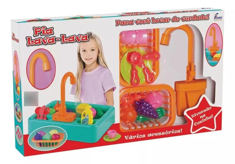 Brinquedo Infantil Pia Lava-lava Louça Com Acessórios - Fenix Imagem de Brinquedo Infantil Pia Lava-lava Louça Com Acessórios