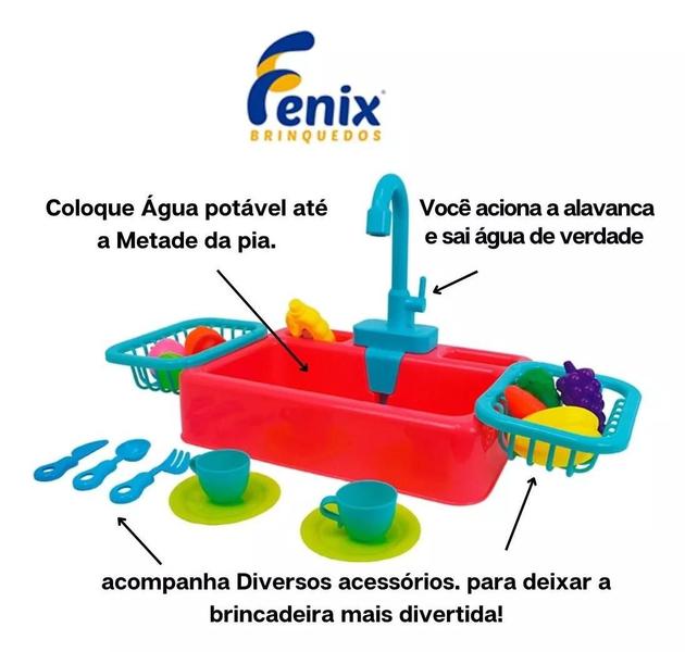 Brinquedo Infantil Pia Lava-lava Louça Com Acessórios - Fenix Imagem de Brinquedo Infantil Pia Lava-lava Louça Com Acessórios