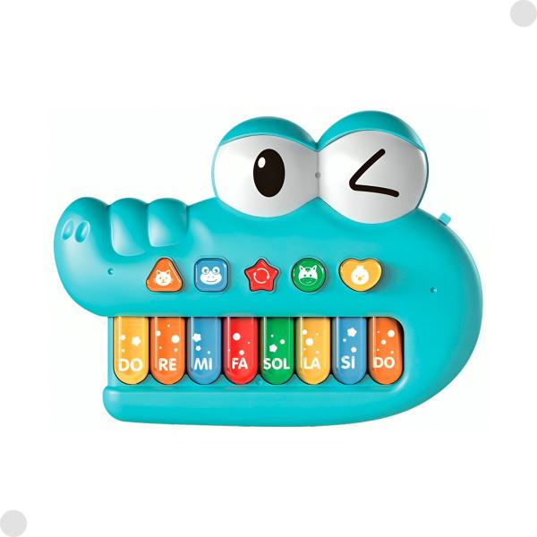 Imagem de Brinquedo Infantil Piano Musical Crocodilo 4904 - Braskit