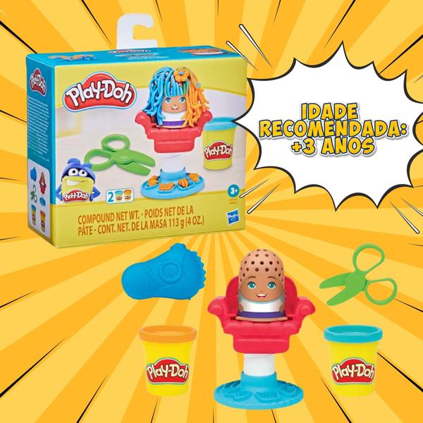 Imagem de Brinquedo Infantil Play Doh Mini Classicos Corte de Cabelo Maluco Hasbro - 16652