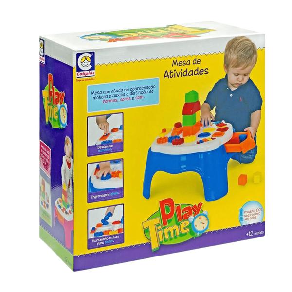 Brinquedo Infantil Play Time Mesa Atividades com Acessórios Recomendado para Crianças + 10 Meses Cotiplas - 1950 Imagem de Brinquedo Infantil Play Time Mesa Atividades com Acessórios Recomendado para Crianças + 10 Meses Cotiplas - 1950