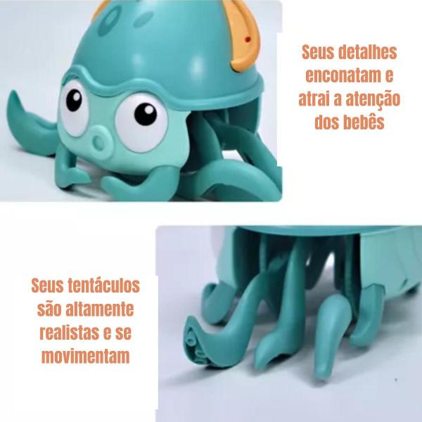 Imagem de Brinquedo Infantil Polvo Com Movimento Brincar Educativo Interativo Estímulo Coordenação 