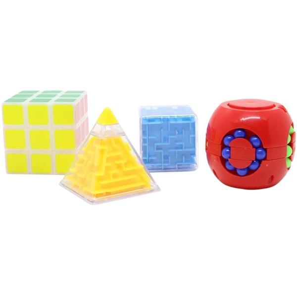 Imagem de Brinquedo Infantil Shiny Toys Kit 4 Peças Cubo Mágico