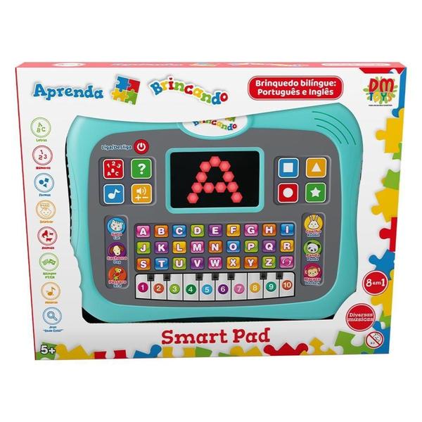 Imagem de Brinquedo Infantil Smart Pad Aprenda Brincando PortuguêsInglês - DM Toys