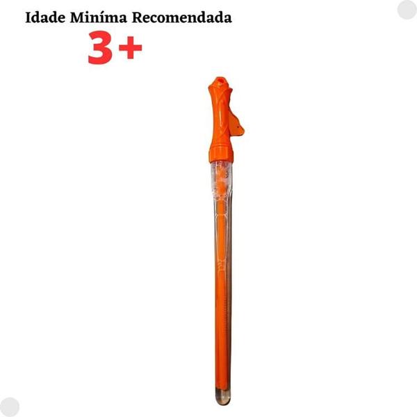 Imagem de Brinquedo Infantil Sopra Bolhas 45cm Laranja 943 - Shiny Toys