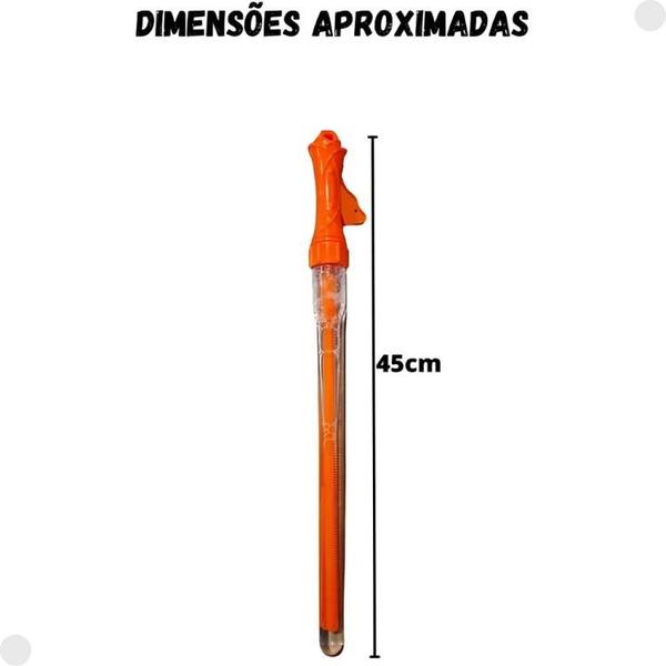 Imagem de Brinquedo Infantil Sopra Bolhas 45cm Laranja 943 - Shiny Toys