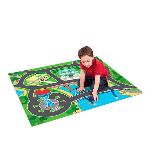 Brinquedo Infantil, Tapete Grande e Temático com Carrinho - Toyng Imagem de Brinquedo Infantil, Tapete Grande e Temático com Carrinho - Toyng