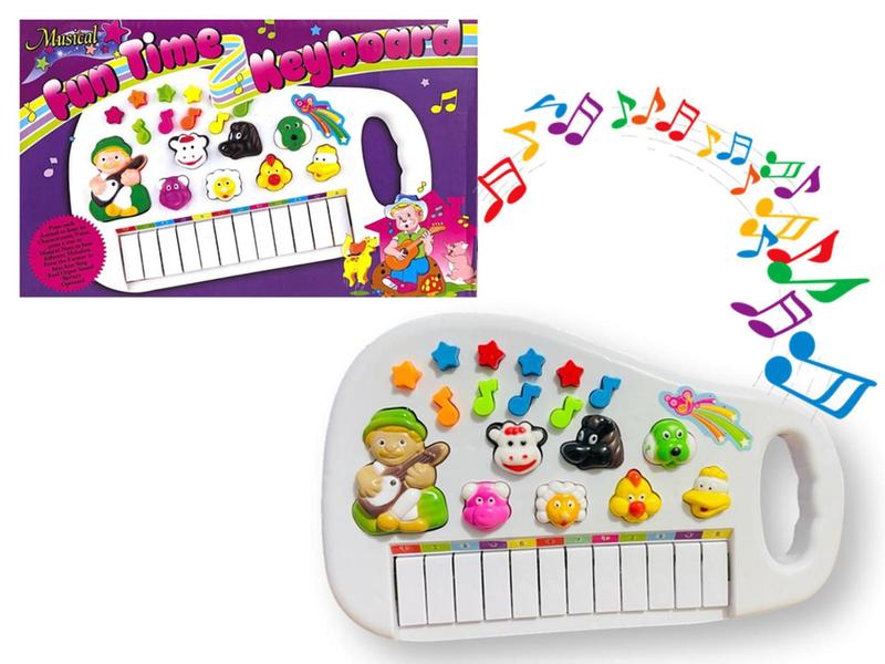 Imagem de Brinquedo Infantil Teclado Animal Com Sons Super Divertido De Animais - Toy king