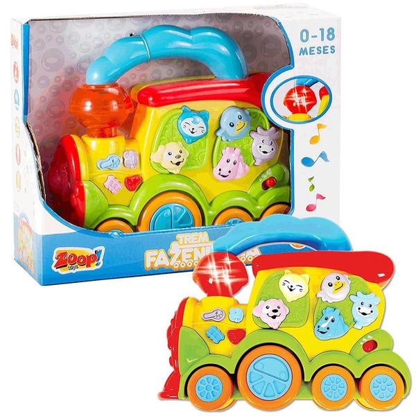 Imagem de Brinquedo Infantil Tremzinho Fazendinha Musical Zoop Toys