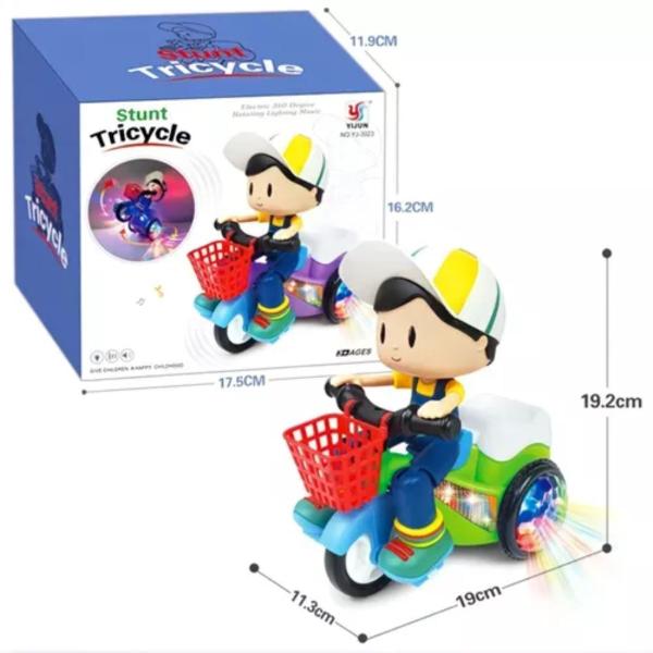 Imagem de Brinquedo Infantil Triciclo com LED, Sons e Movimento 360