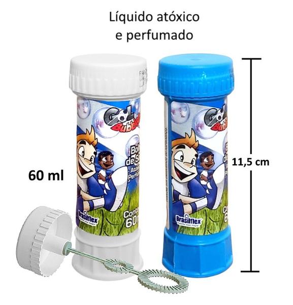 Imagem de Brinquedo Infantil Tubo de Bolhas de Sabão Futebol Azul