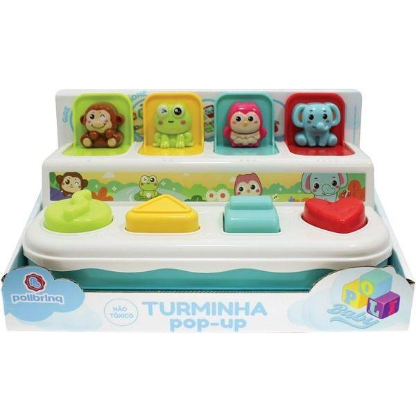 Imagem de Brinquedo Infantil Turminha POP-UP 4 Botoes Interativos Polibrinq