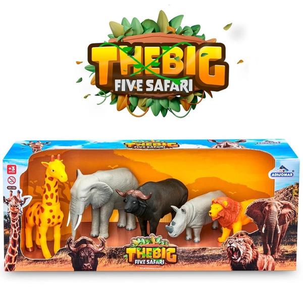 Brinquedo Infantil Vinil Com 5 Animais The Big Five Safari