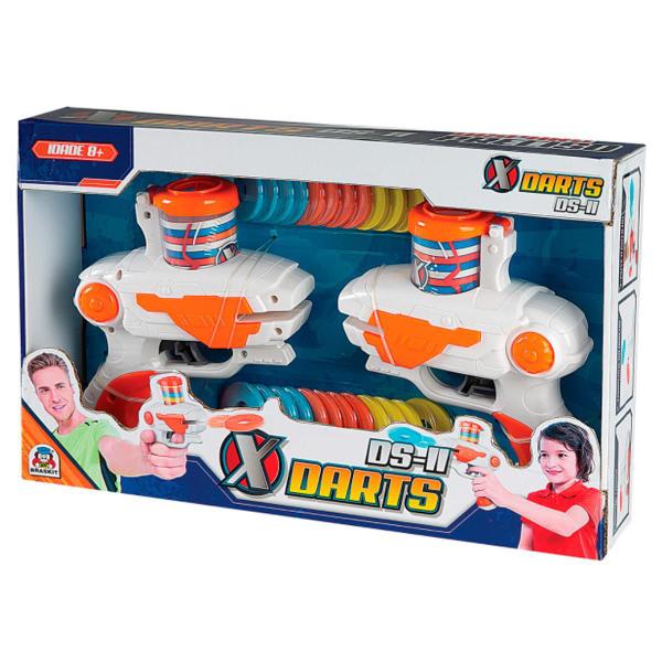Brinquedo Infantil X Darts Ds 2 Alvo Disparador - Braskit Imagem de Brinquedo Infantil X Darts Ds 2 Alvo Disparador - Braskit