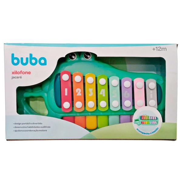 Imagem de Brinquedo Infantil Xilofone Musical de Jacaré 12m+ Buba