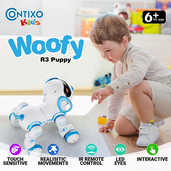 Imagem de Brinquedo inteligente de controle remoto Robot Dog Contixo R3 para crianças 3-12Y azul