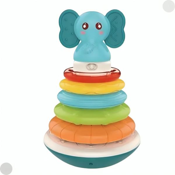 Imagem de Brinquedo Interativo Infantil Empilhadeira Musical Elefante Azul  FBB707 - Fenix