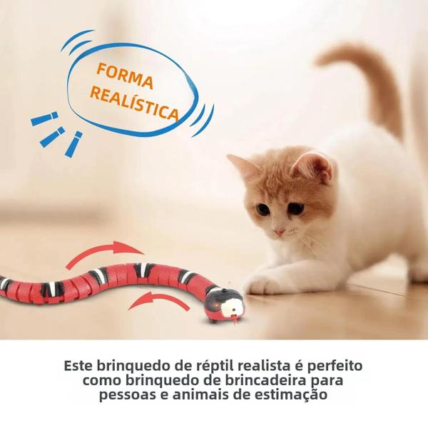 Brinquedo Interativo Inteligente para Gatos - Cobra Eletrônica Recarregável via USB Imagem de Brinquedo Interativo Inteligente para Gatos - Cobra Eletrônica Recarregável via USB