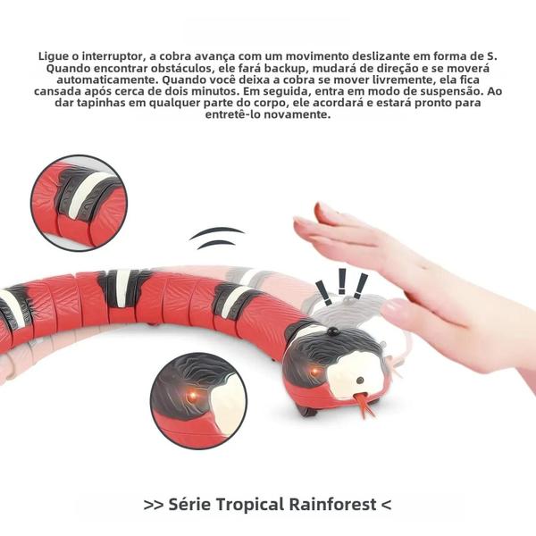 Brinquedo Interativo Inteligente para Gatos - Cobra Eletrônica Recarregável via USB Imagem de Brinquedo Interativo Inteligente para Gatos - Cobra Eletrônica Recarregável via USB