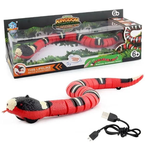 Imagem de Brinquedo Interativo Inteligente para Gatos - Cobra Eletrônica Recarregável via USB