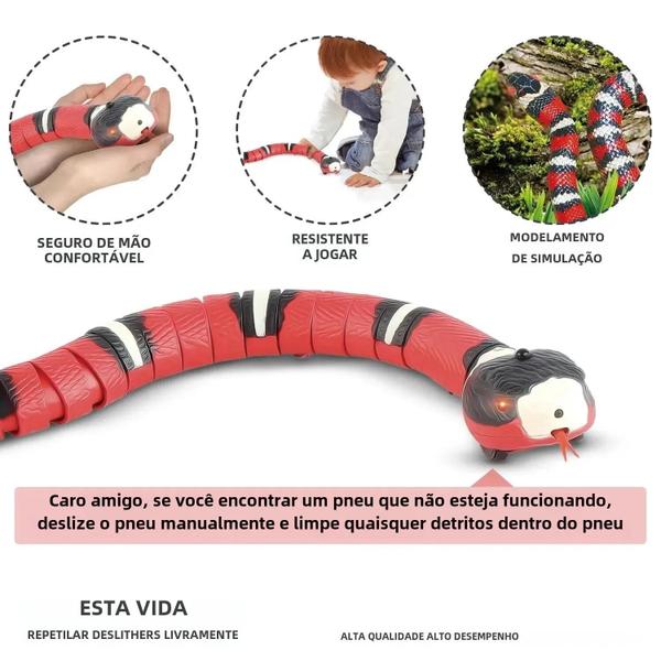 Brinquedo Interativo Inteligente para Gatos - Cobra Eletrônica Recarregável via USB Imagem de Brinquedo Interativo Inteligente para Gatos - Cobra Eletrônica Recarregável via USB