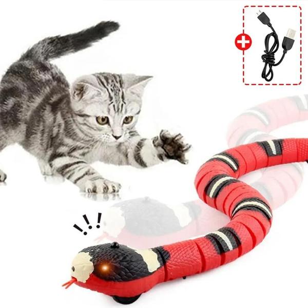 Brinquedo Interativo Inteligente para Gatos - Cobra Eletrônica Recarregável via USB Imagem de Brinquedo Interativo Inteligente para Gatos - Cobra Eletrônica Recarregável via USB