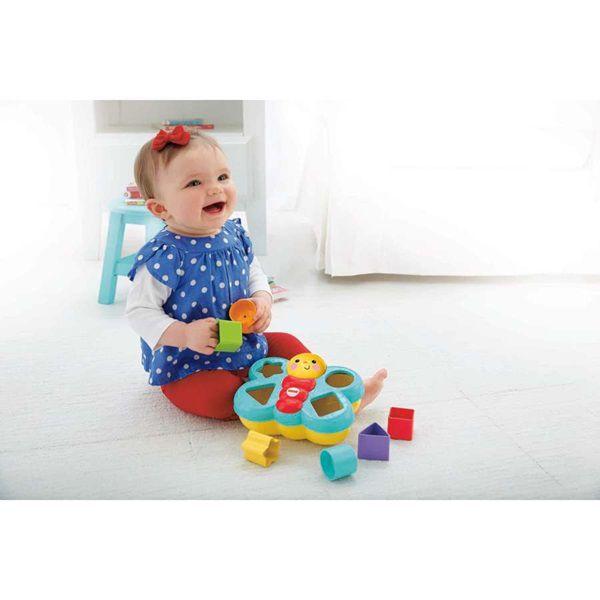 Imagem de Brinquedo Interativo Para Bebês Encaixa Borboleta Com 6 Blocos - Coordenação Motora - Fisher Price - Mattel - DJD80