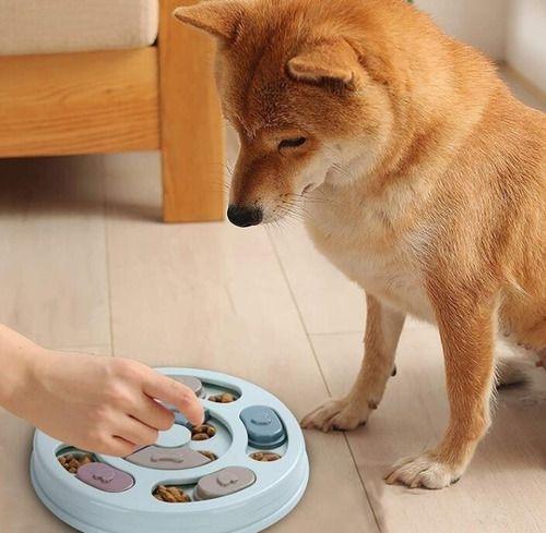 Imagem de Brinquedo Interativo Para Cães Tabuleiro Porta Petisco Pets para cachorros Porta Ração Interativo