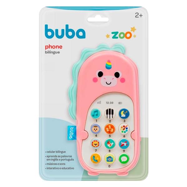 Imagem de Brinquedo Interativo Phone Bilíngue Zoo Aprenda Inglês Português Buba