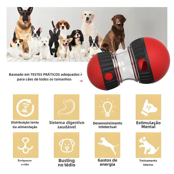 Imagem de Brinquedo Interativo Resistente para Cães - Pista Elíptica com Bola de Rolamento