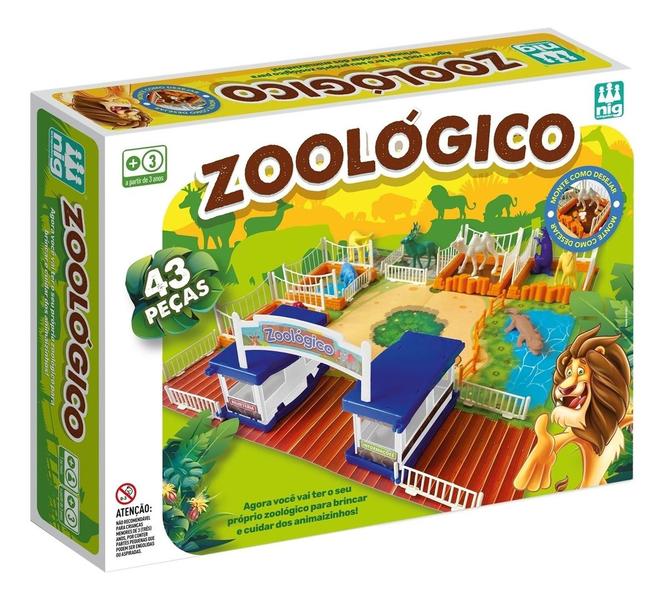 Brinquedo Jogo de Montar Infantil Meu Zoológico com Animais 43 peças Brinquedo Educativo Pedagógico - NIG Imagem de Brinquedo Jogo de Montar Infantil Meu Zoológico com Animais 43 peças Brinquedo Educativo Pedagógico