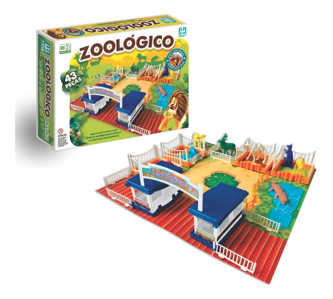 Brinquedo Jogo de Montar Infantil Meu Zoológico com Animais 43 peças Brinquedo Educativo Pedagógico - NIG Imagem de Brinquedo Jogo de Montar Infantil Meu Zoológico com Animais 43 peças Brinquedo Educativo Pedagógico