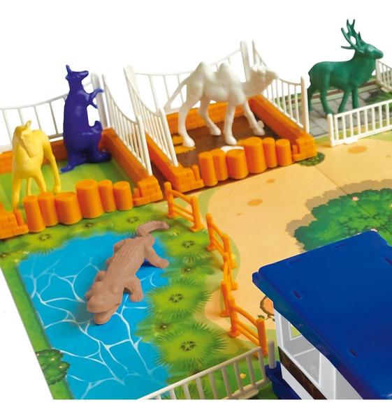 Brinquedo Jogo de Montar Infantil Meu Zoológico com Animais 43 peças Brinquedo Educativo Pedagógico - NIG Imagem de Brinquedo Jogo de Montar Infantil Meu Zoológico com Animais 43 peças Brinquedo Educativo Pedagógico