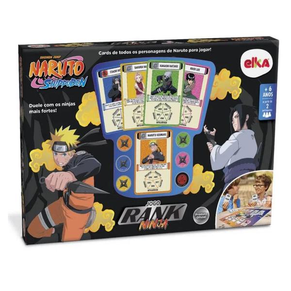 Imagem de Brinquedo Jogo De Tabuleiro Infantil Rank Ninja Naruto Shippuden com 55 Cartas Elka - 1189