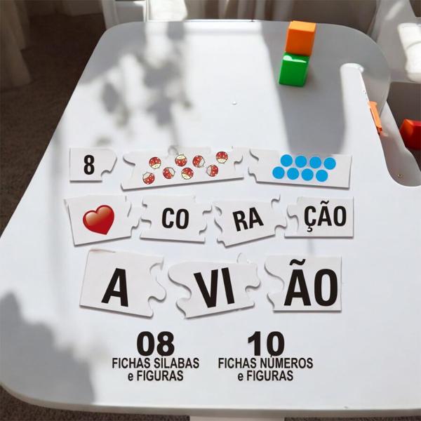 Imagem de Brinquedo Jogo diversos  Ache e Encaixe  Para Crianças Alfabetização