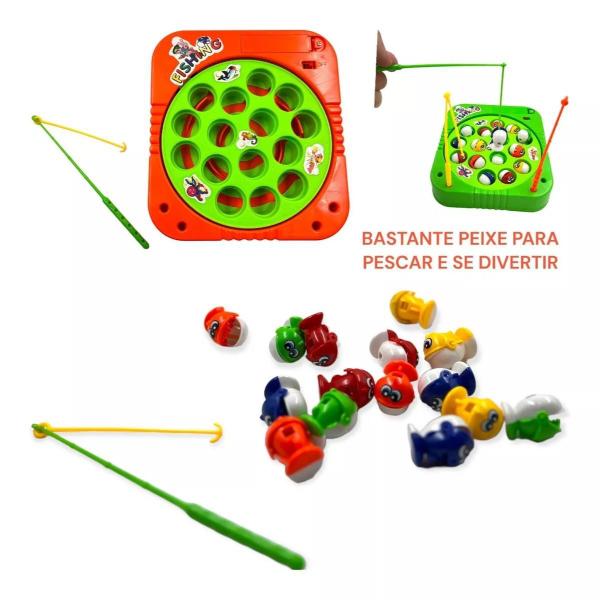 Imagem de Brinquedo Jogo Pega Peixe Pesca Maluca Pescaria Infantil