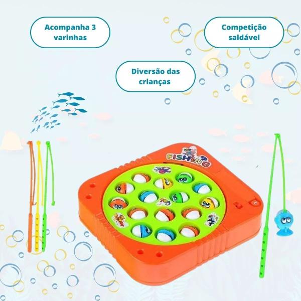 Imagem de Brinquedo Jogo Pega Peixe Pesca Maluca Pescaria Infantil