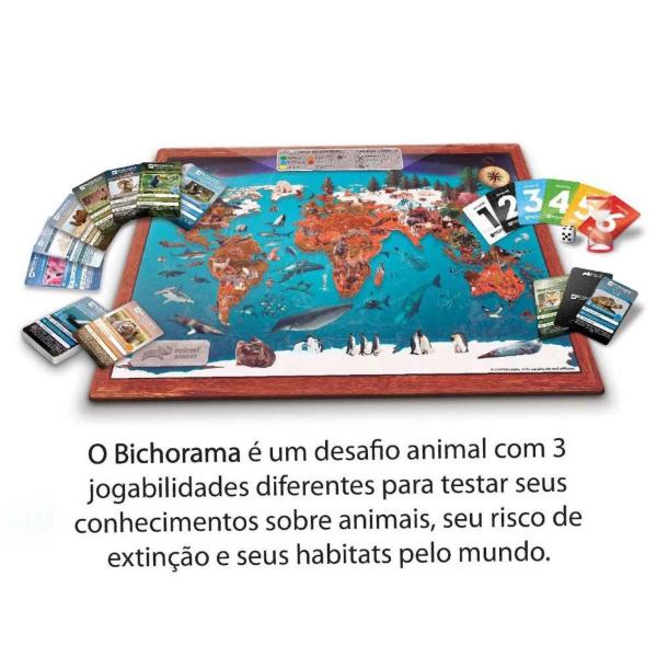 Imagem de Brinquedo Jogo Tabuleiro Bichorama Animal Planet Infantil