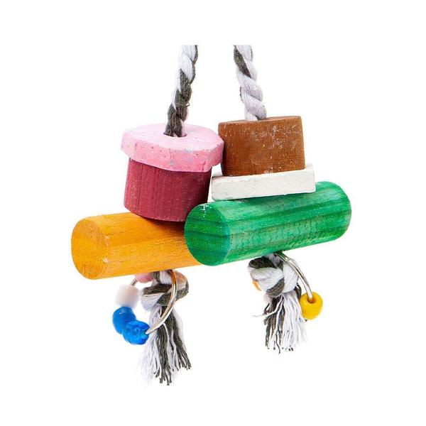 Brinquedo Kakatoo Bica Pedra Pêndulo para Pássaros - Cores Sortidas - Tamanho G Imagem de Brinquedo Kakatoo Bica Pedra Pêndulo para Pássaros - Cores Sortidas - Tamanho G