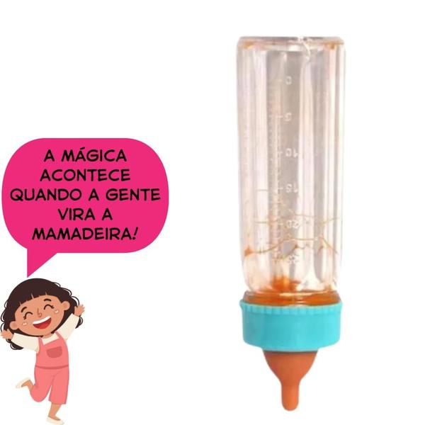 Imagem de Brinquedo Kit 2 Mamadeiras Mágicas Para Boneca Leitinho