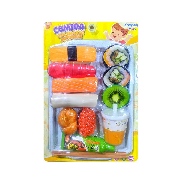 Imagem de Brinquedo kit comida japonesa Sushi culinária cozinha